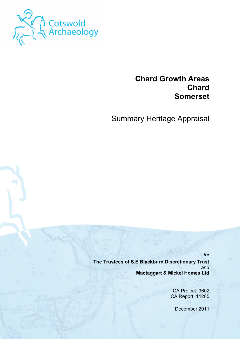 Chard Growth Areas Chard Somerset Summary Heritage Appraisal