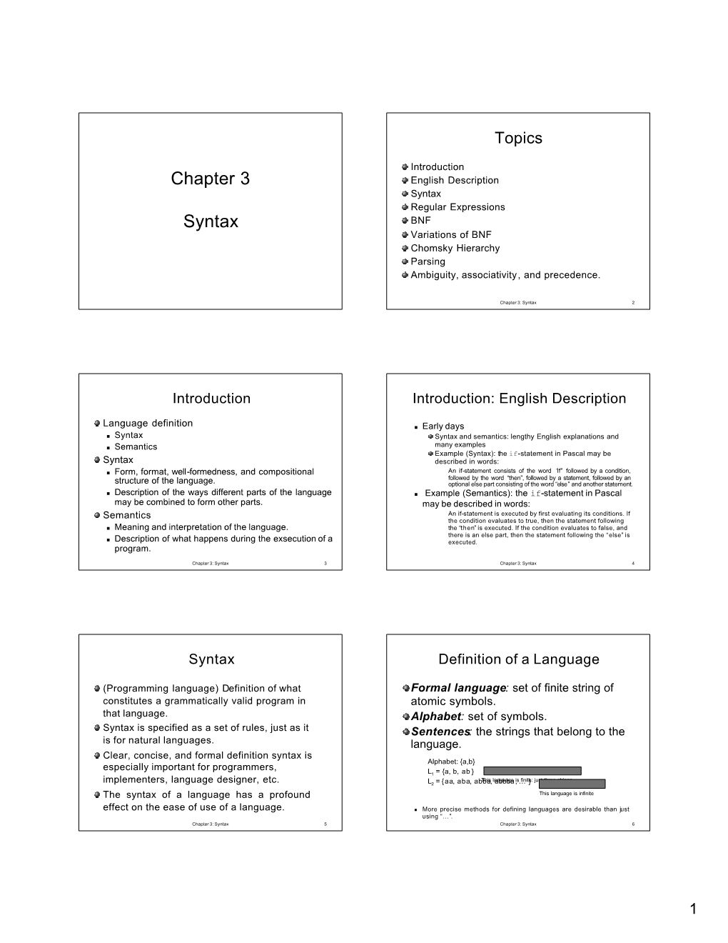 Chapter 3 Syntax