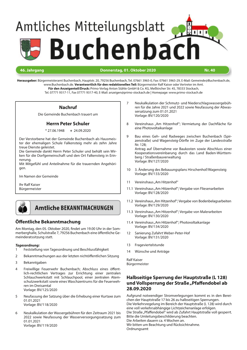 Mitteilungsblatt KW 40