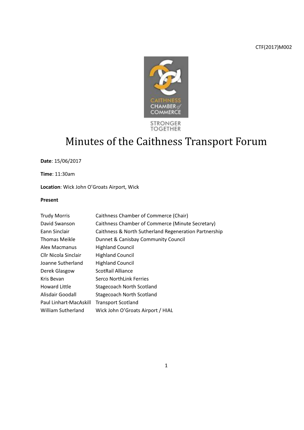 Caithness Transport Forum