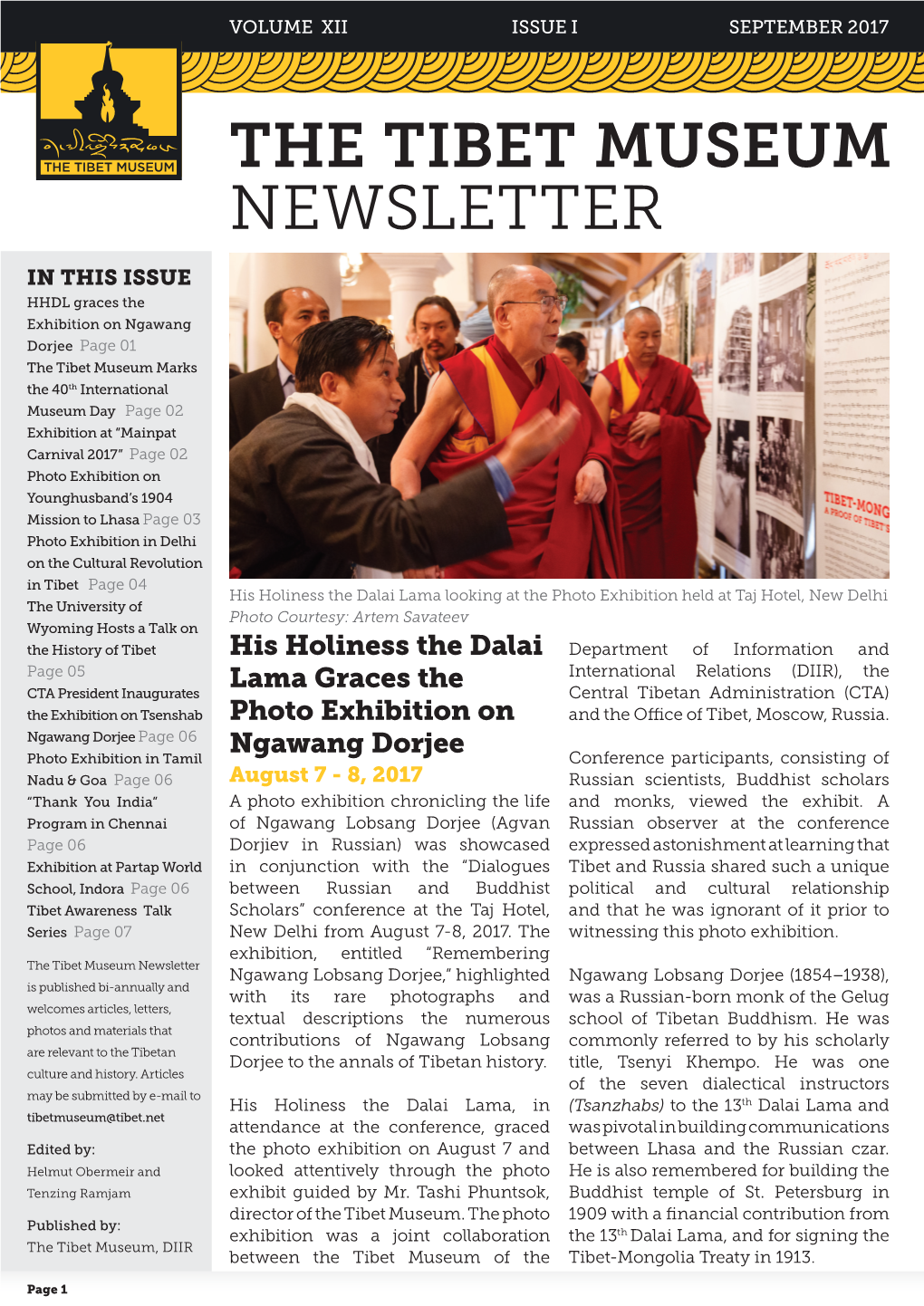 The Tibet Museum Newsletter
