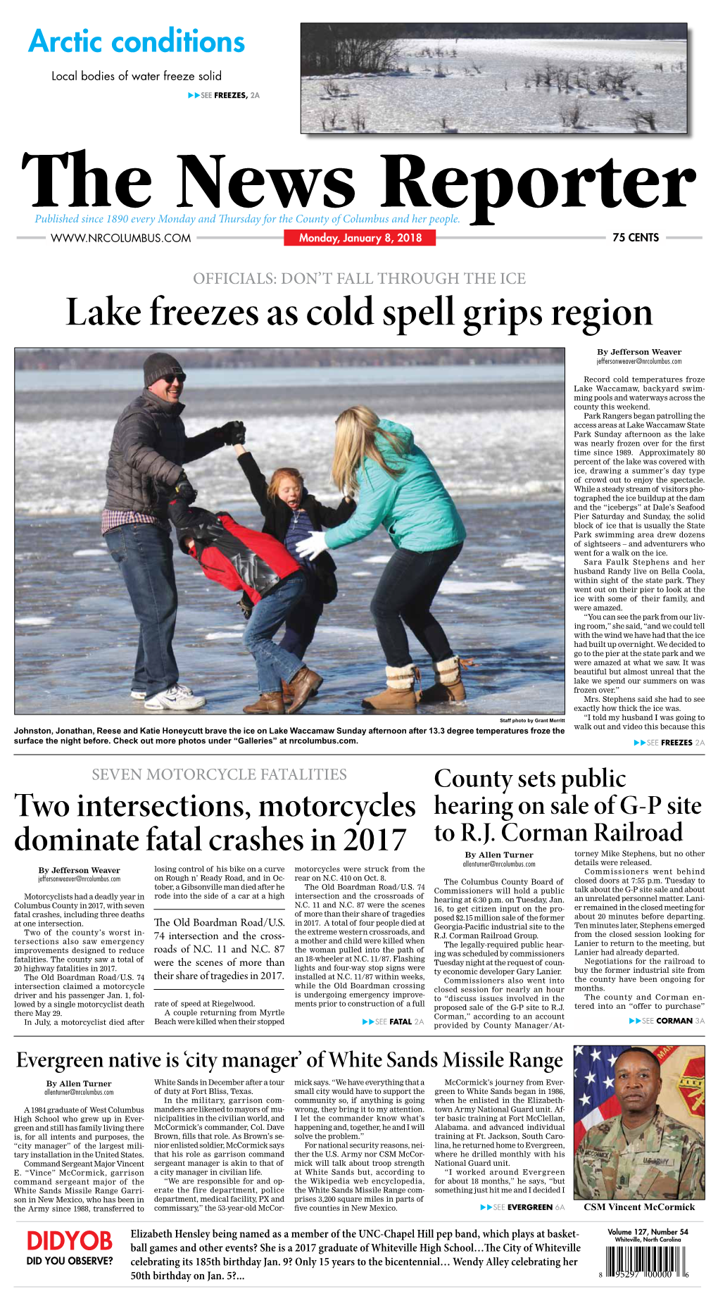 Lake Freezes As Cold Spell Grips Region