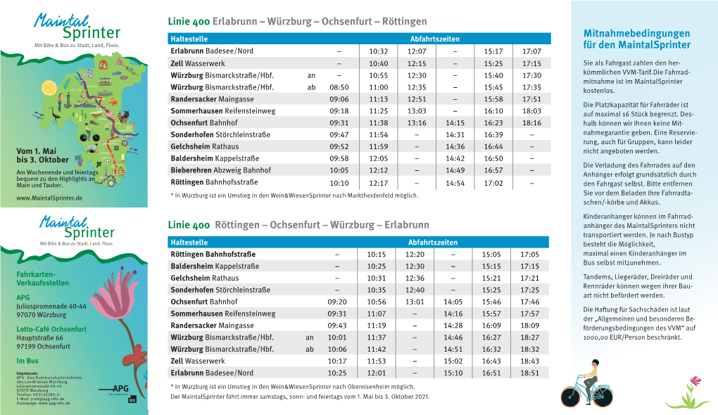 Ochsenfurt – Würzburg – Erlabrunn Anhänger Des Maintalsprinters Nicht Transportiert Werden