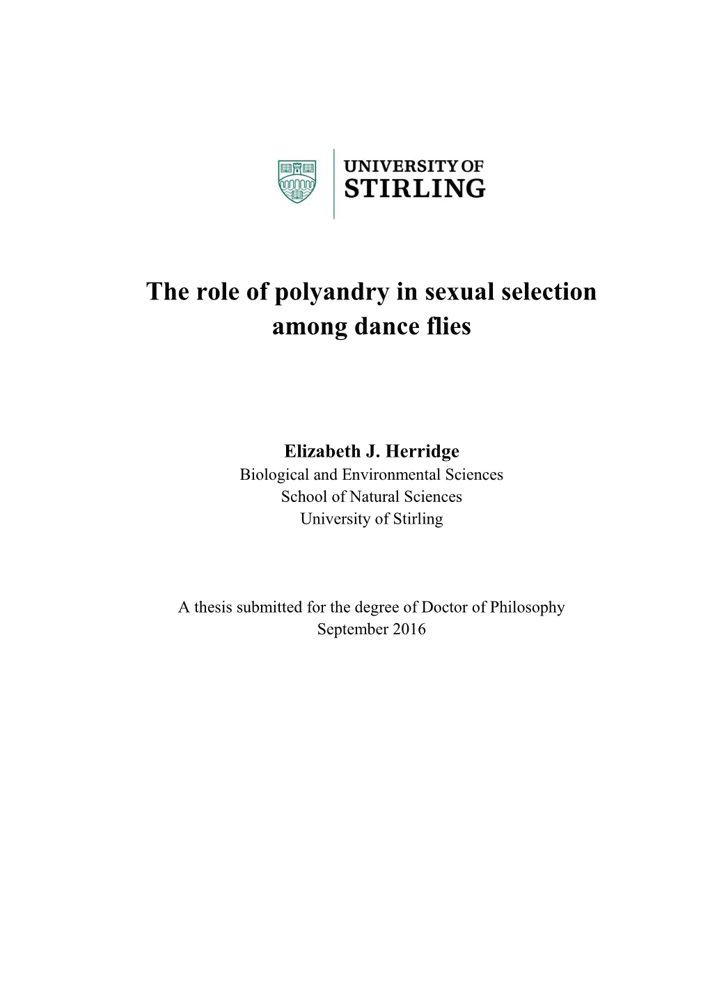 The Role of Polyandry in Sexual Selection Among Dance Flies