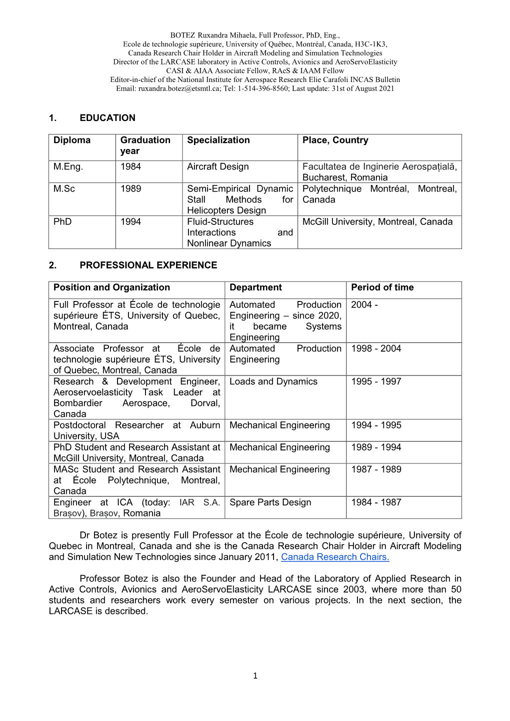 EDUCATION Diploma Graduation Year Specialization Place, Country