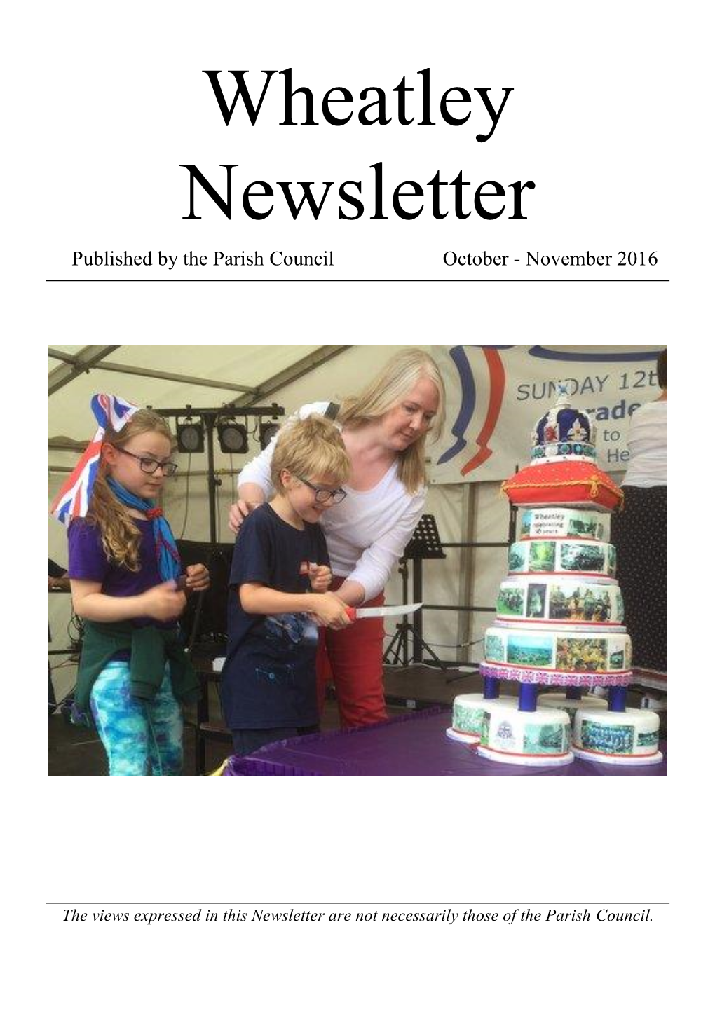 Wheatley Newsletter Published by the Parish Council October - November 2016