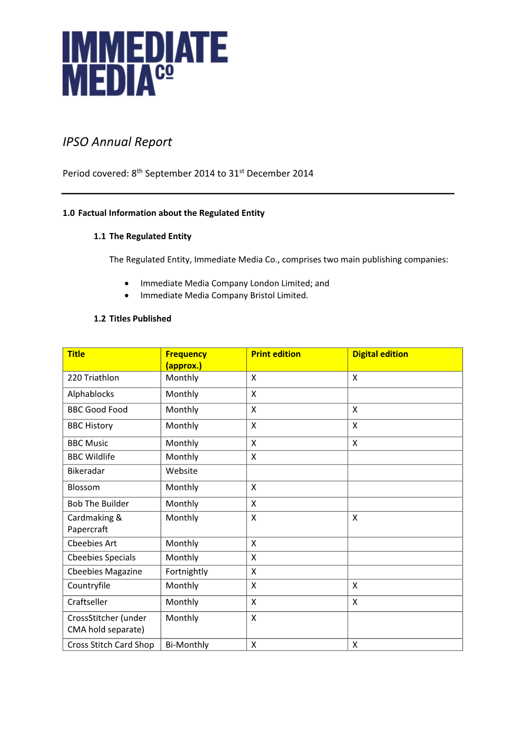 IPSO Annual Report