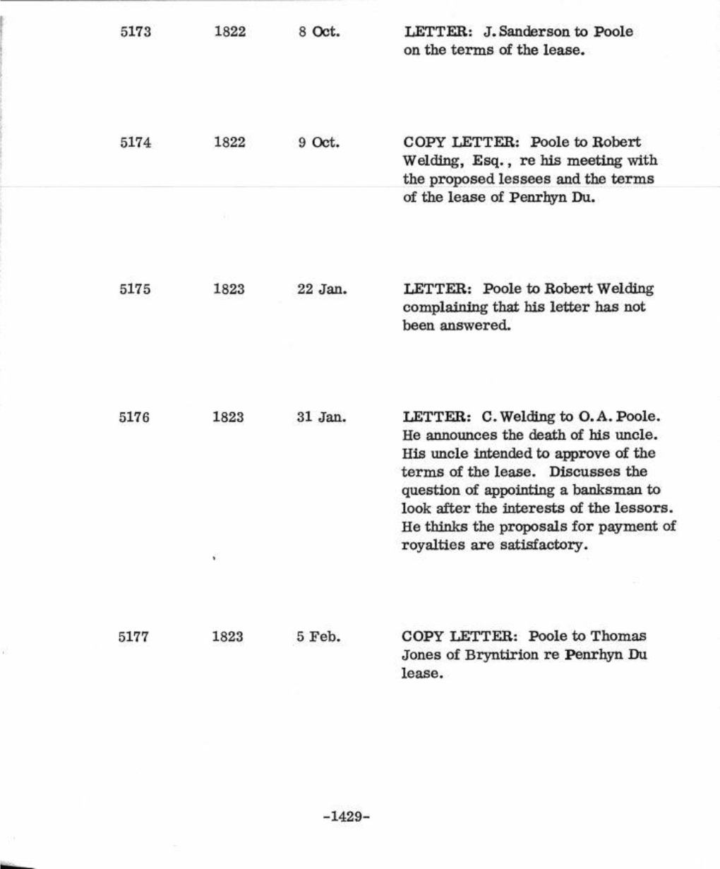 J. Sanderson to Poole on the Terras of the Lease. 5174 1822 9 Oct. COPY