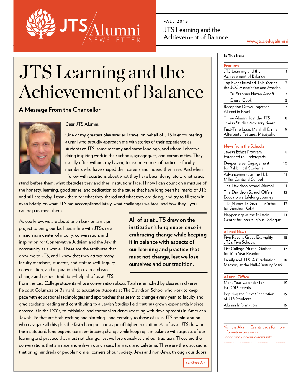 JTS Learning and the Achievement of Balance