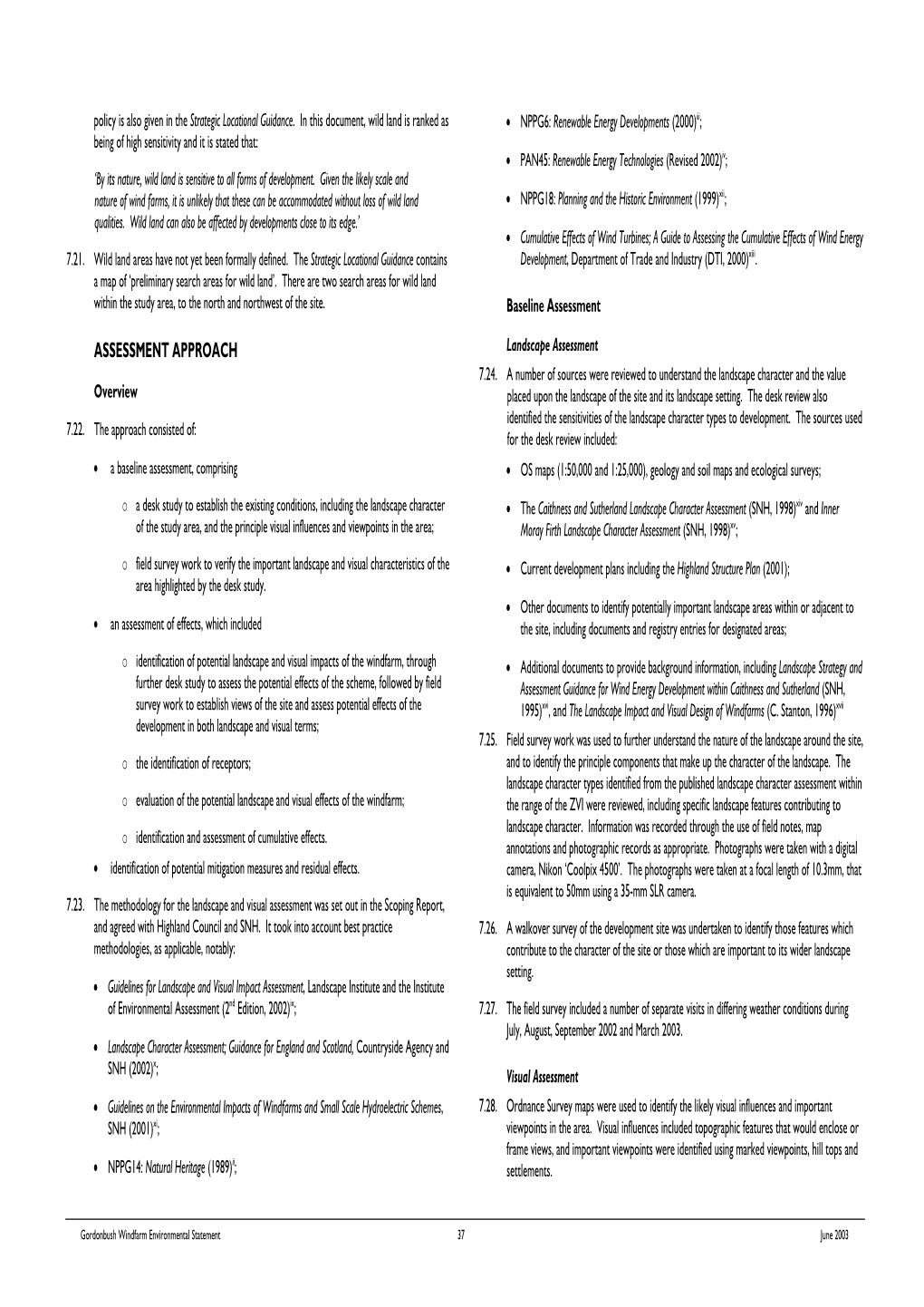 ASSESSMENT APPROACH Landscape Assessment 7.24