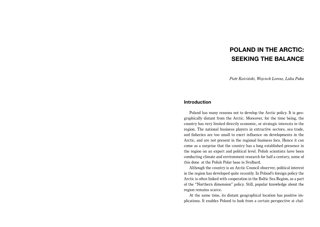 Poland in the Arctic: Seeking the Balance