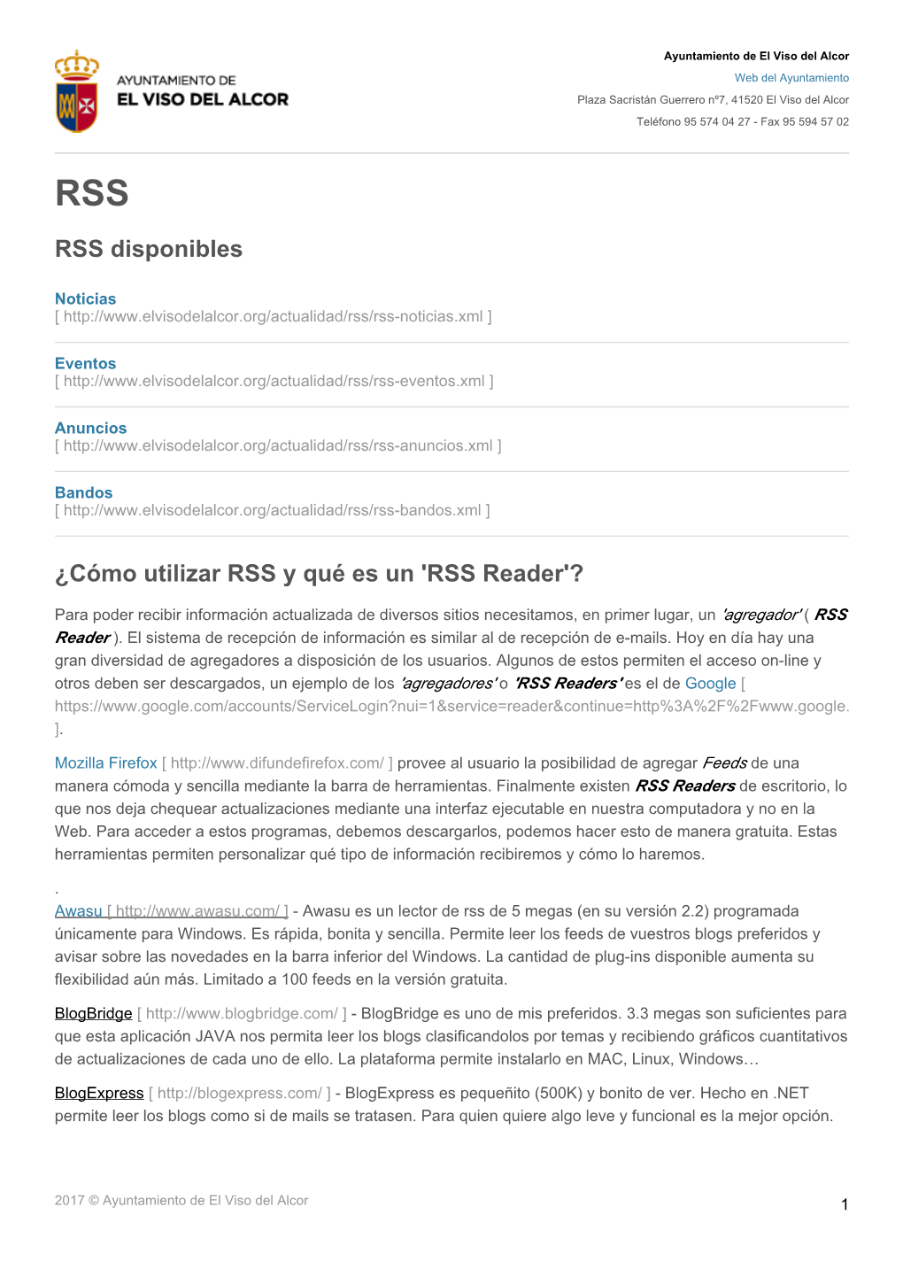 RSS Disponibles ¿Cómo Utilizar RSS Y Qué Es Un 'RSS Reader'?