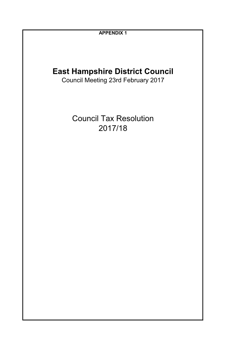 Council Tax Resolution 2017-18 EHDC V2