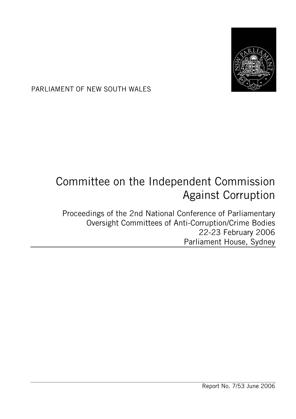 Committee on the Independent Commission Against Corruption