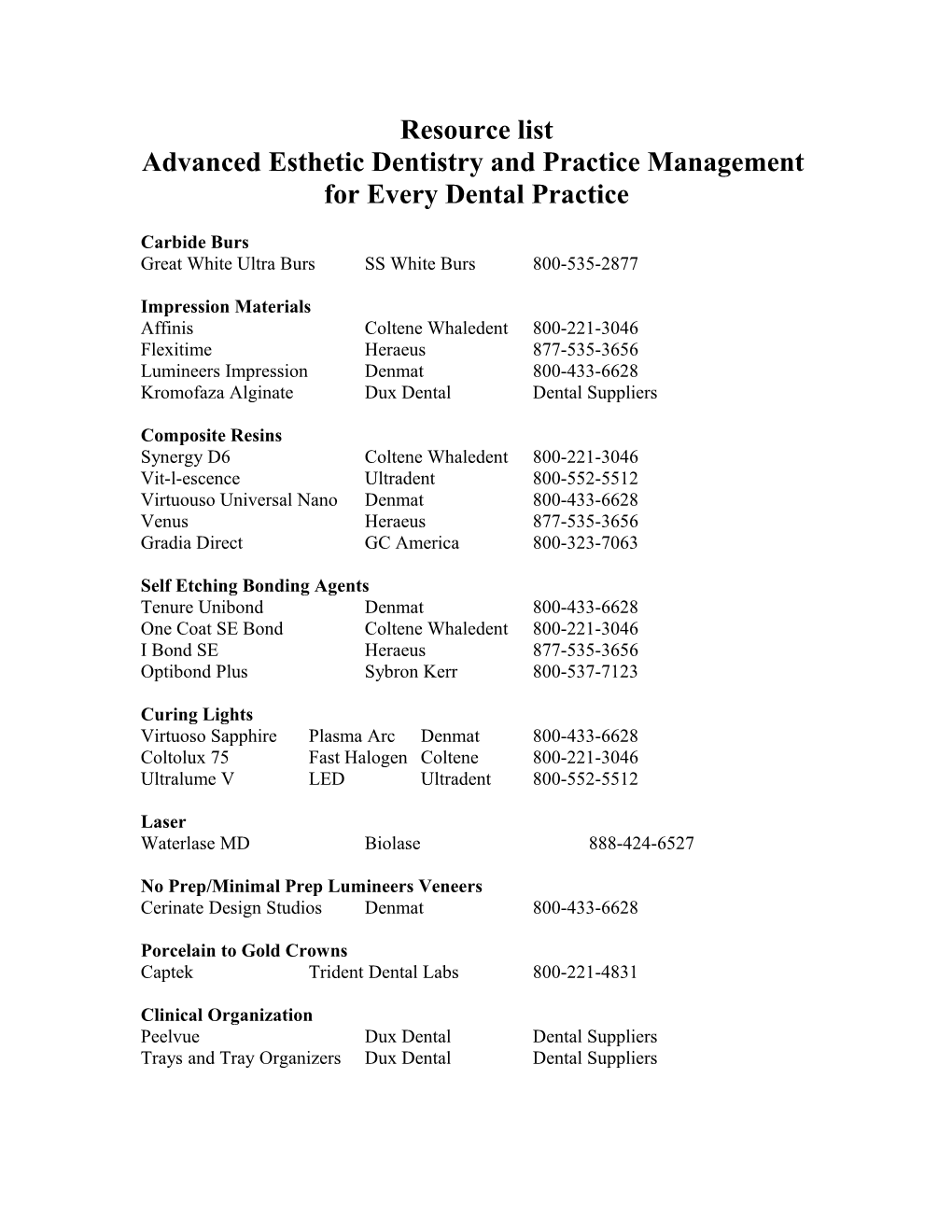 Advanced Esthetic Dentistry and Practice Management