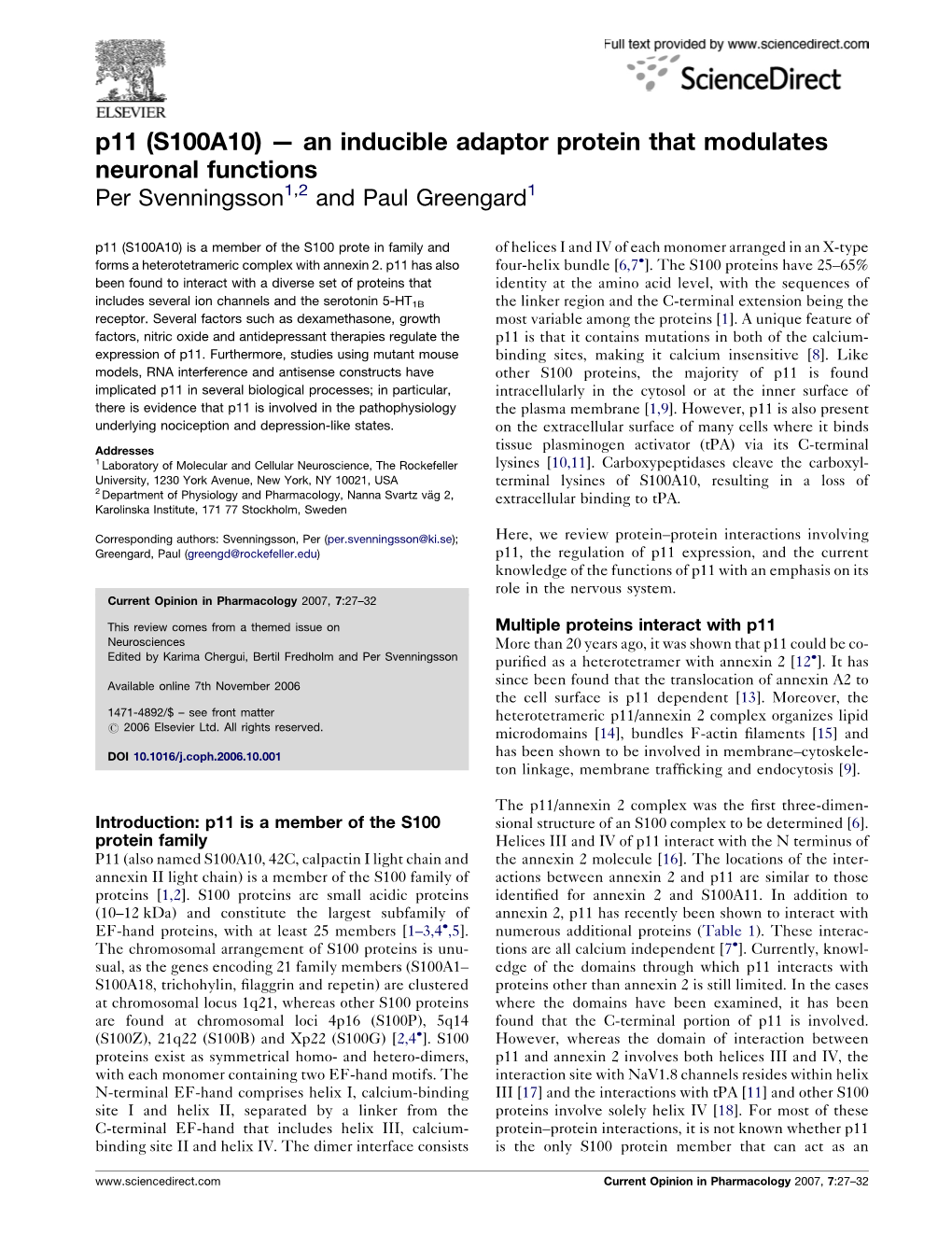 An Inducible Adaptor Protein That Modulates Neuronal Functions