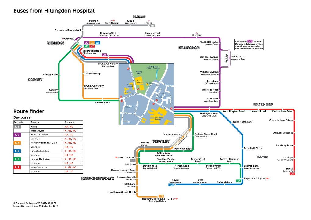 Buses from Hillingdon Hospital