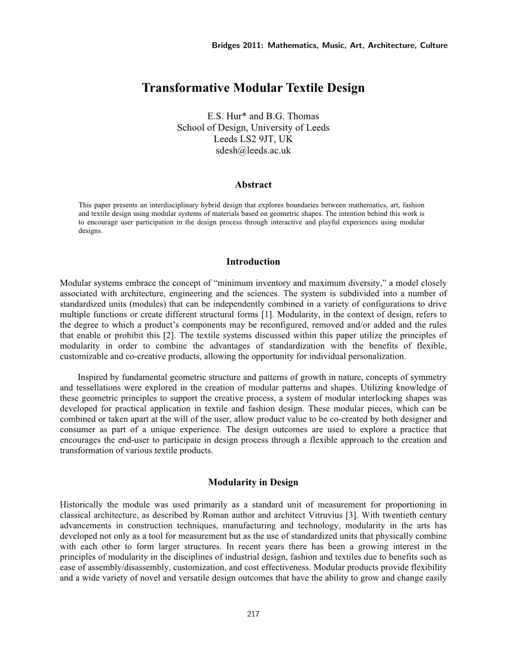 Transformative Modular Textile Design