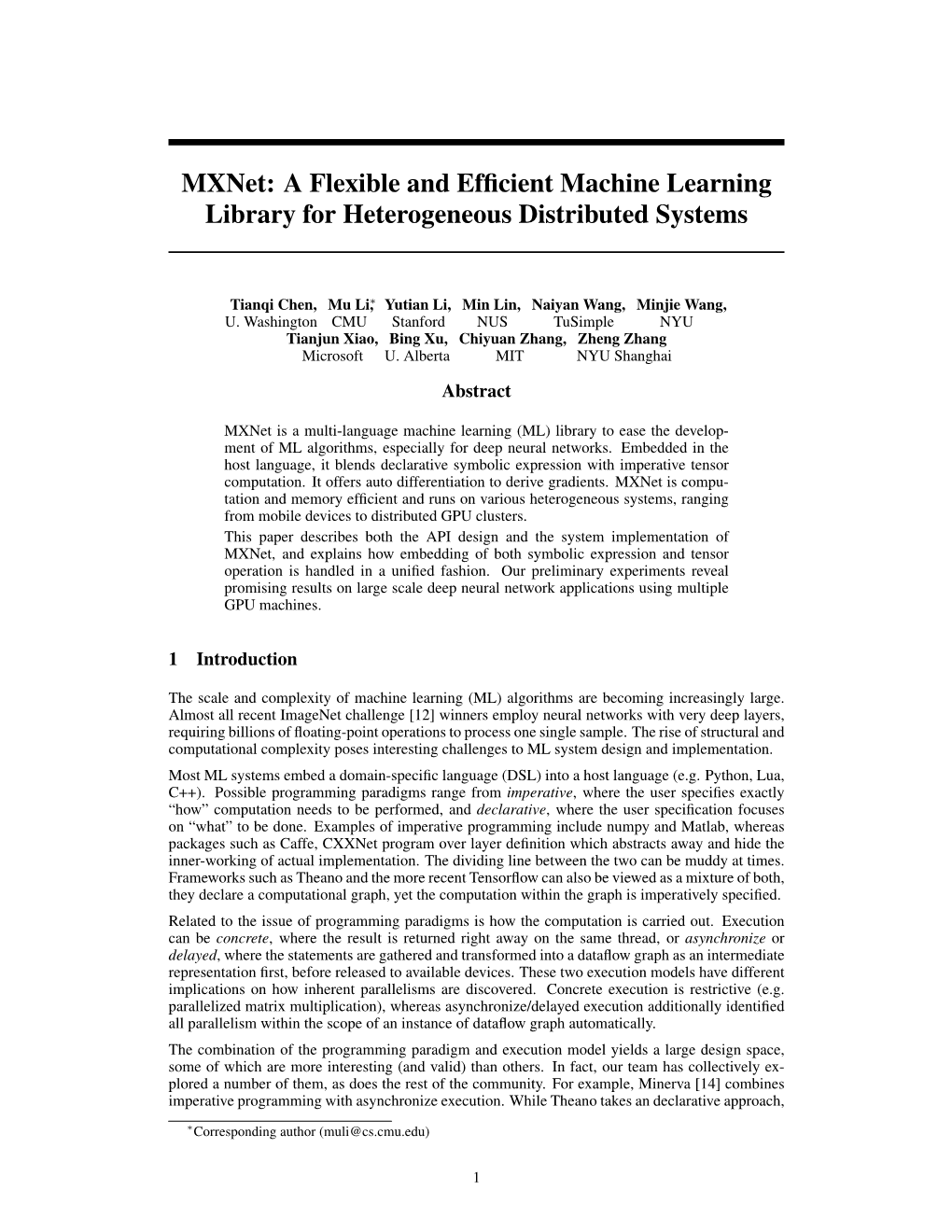 Mxnet: a Flexible and Efficient Machine Learning Library For