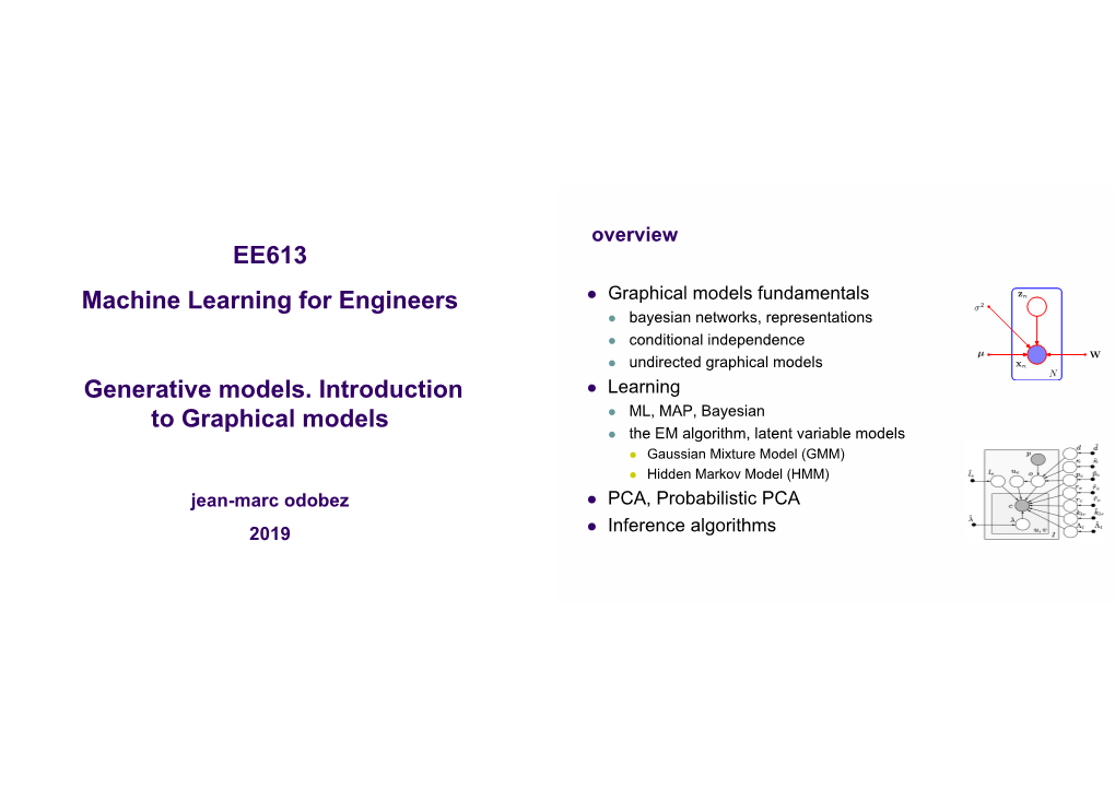 EE613 Machine Learning for Engineers Generative Models