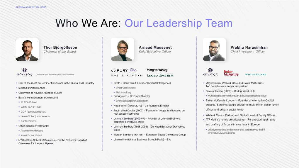 Who We Are: Our Leadership Team