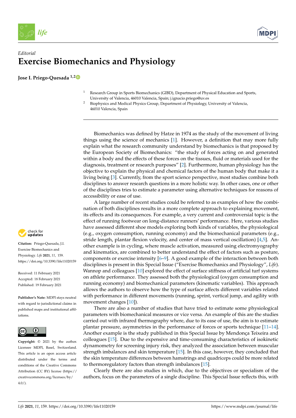 Exercise Biomechanics and Physiology