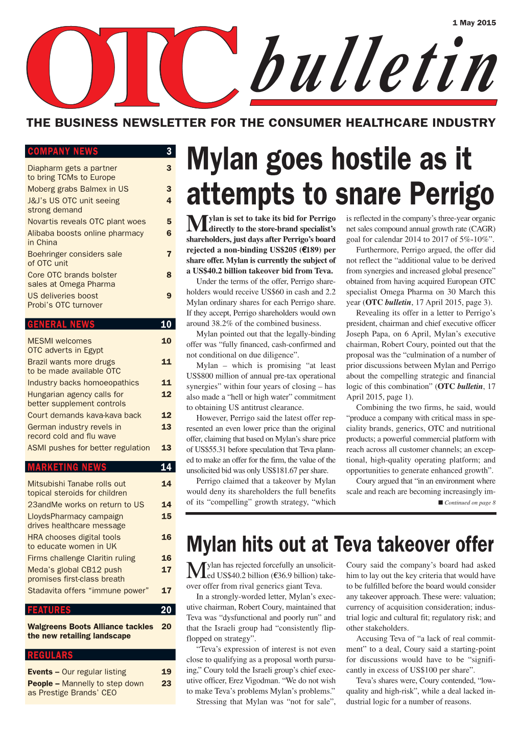 Mylan Goes Hostile As It Attempts to Snare Perrigo
