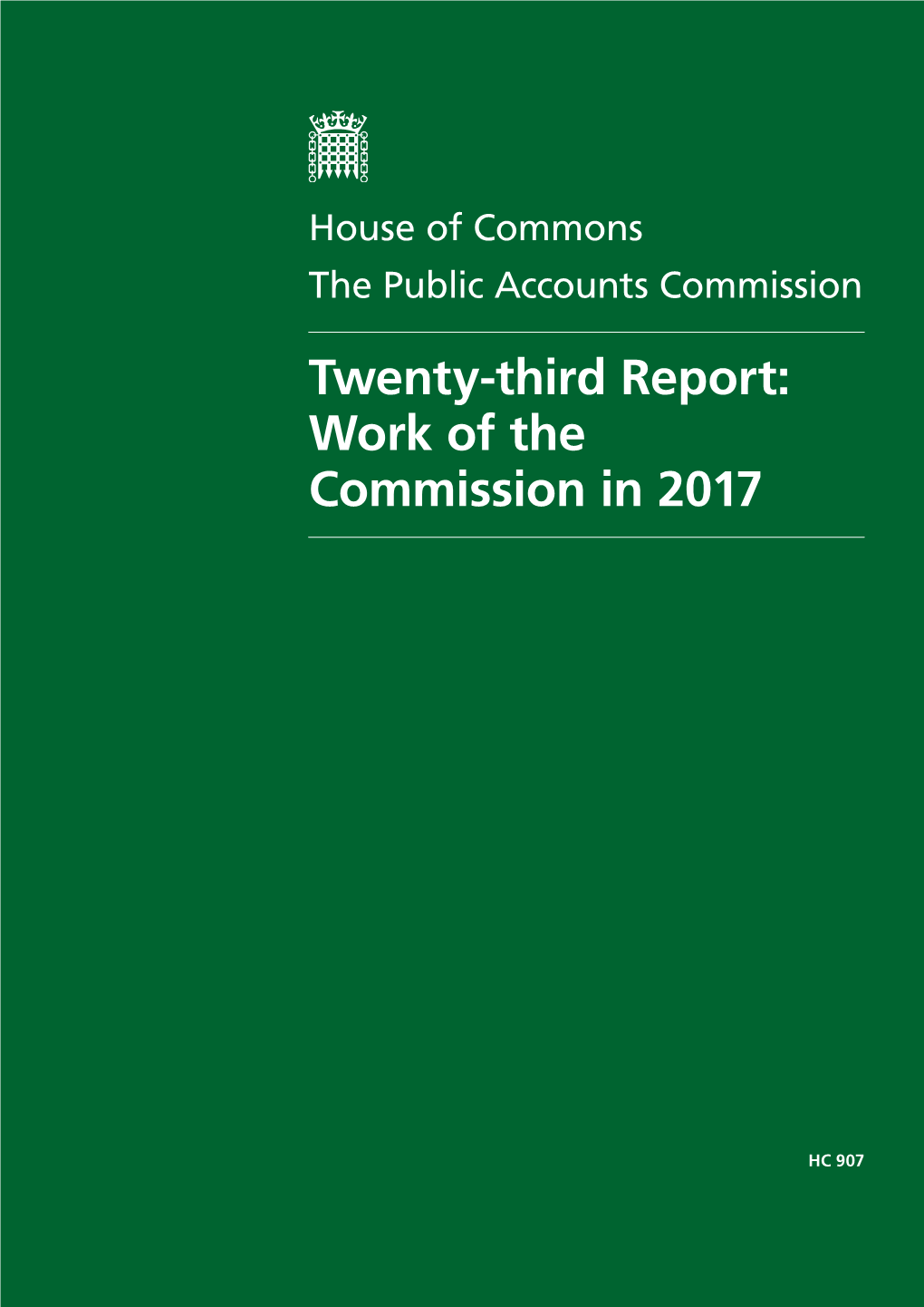Twenty-Third Report: Work of the Commission in 2017 Presented To