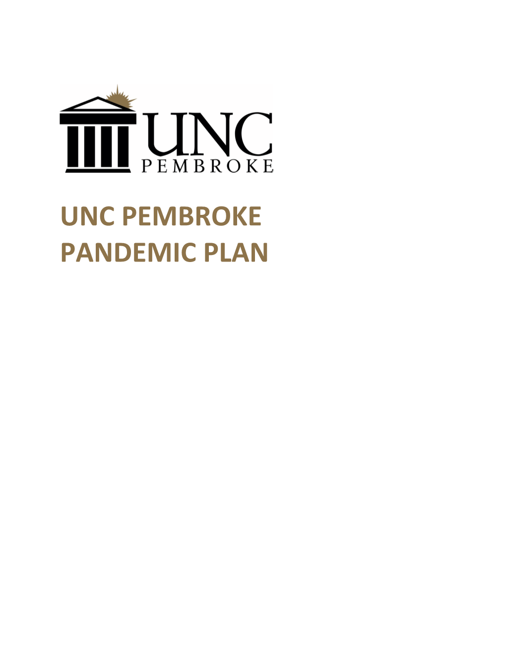 Unc Pembroke Pandemic Plan