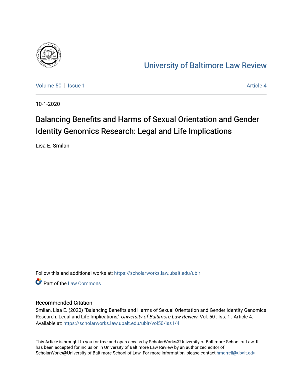 Balancing Benefits and Harms of Sexual Orientation and Gender Identity Genomics Research: Legal and Life Implications