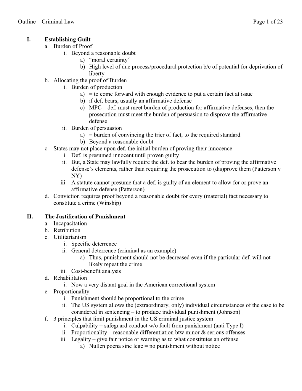 Criminal Law Outline s2