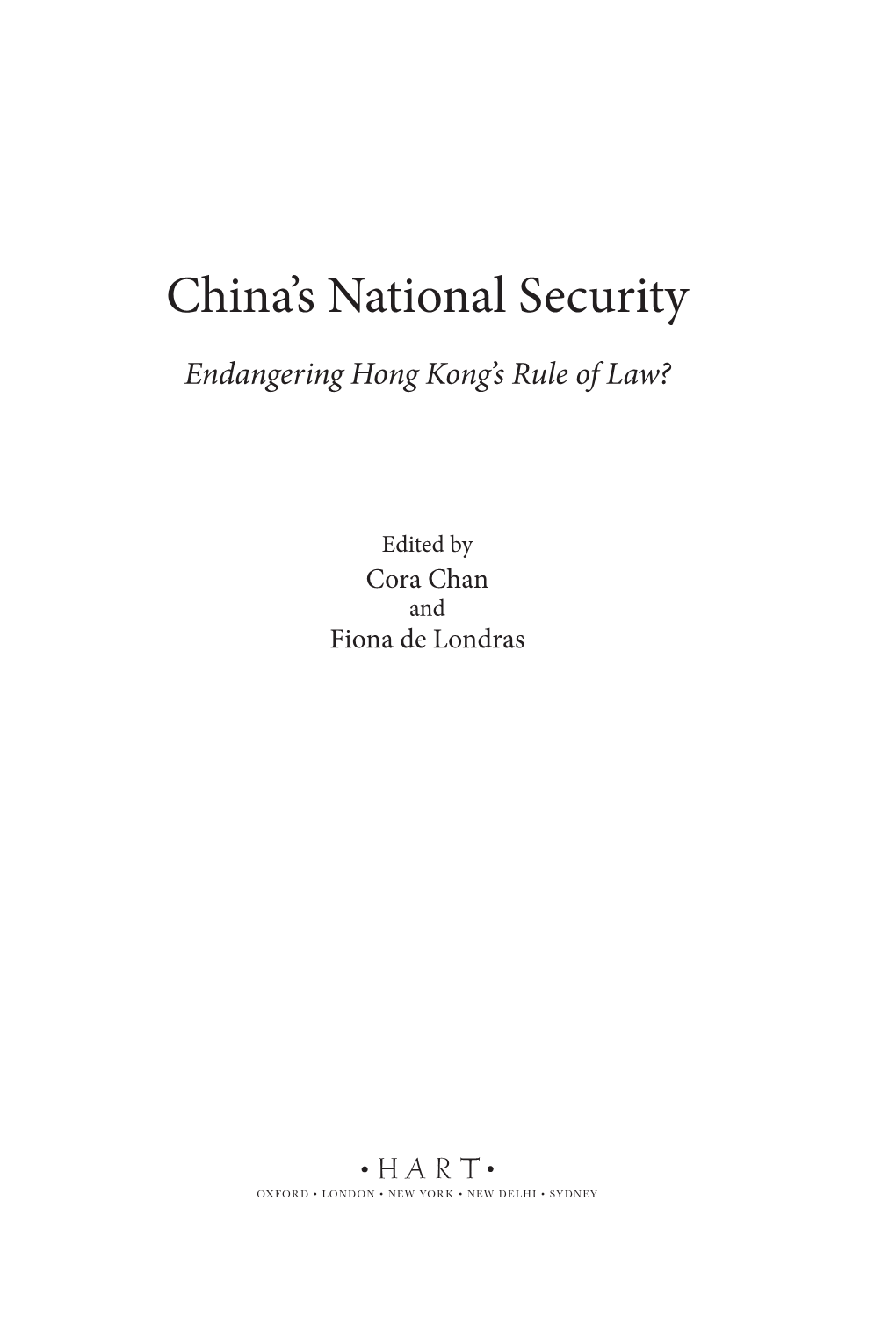 China ' S National Security