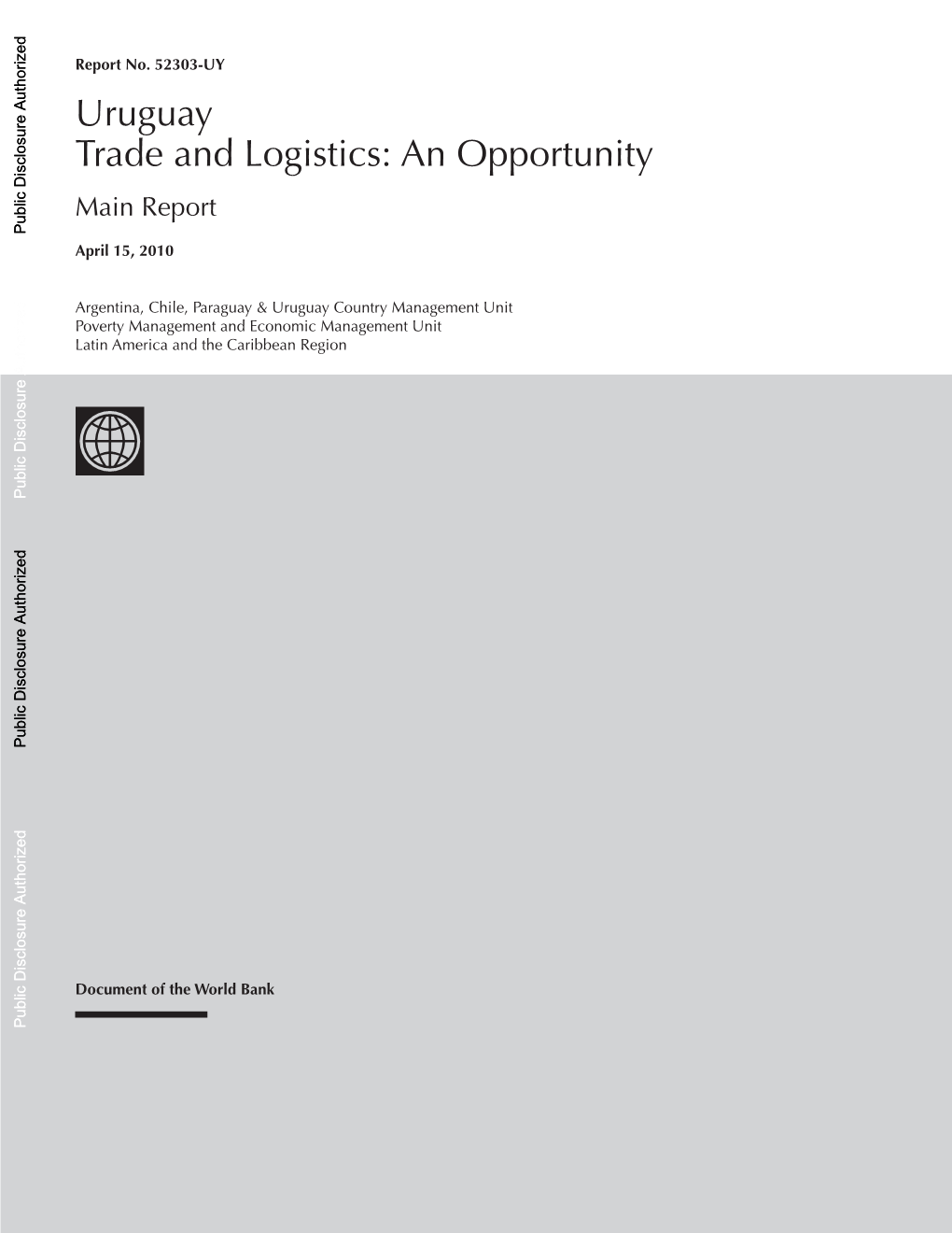 Trade and Transit Facilitation: Hinterland Connections