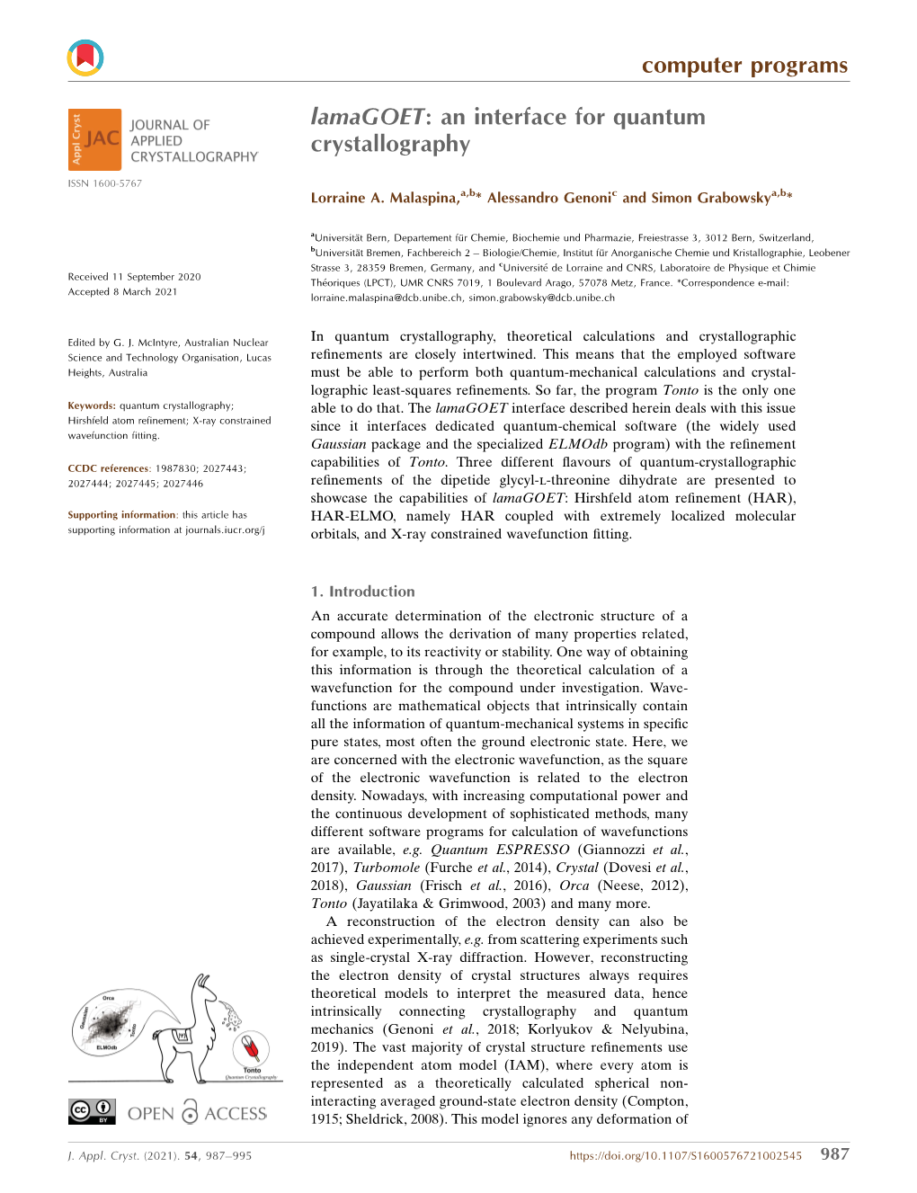 Lamagoet: an Interface for Quantum Crystallography