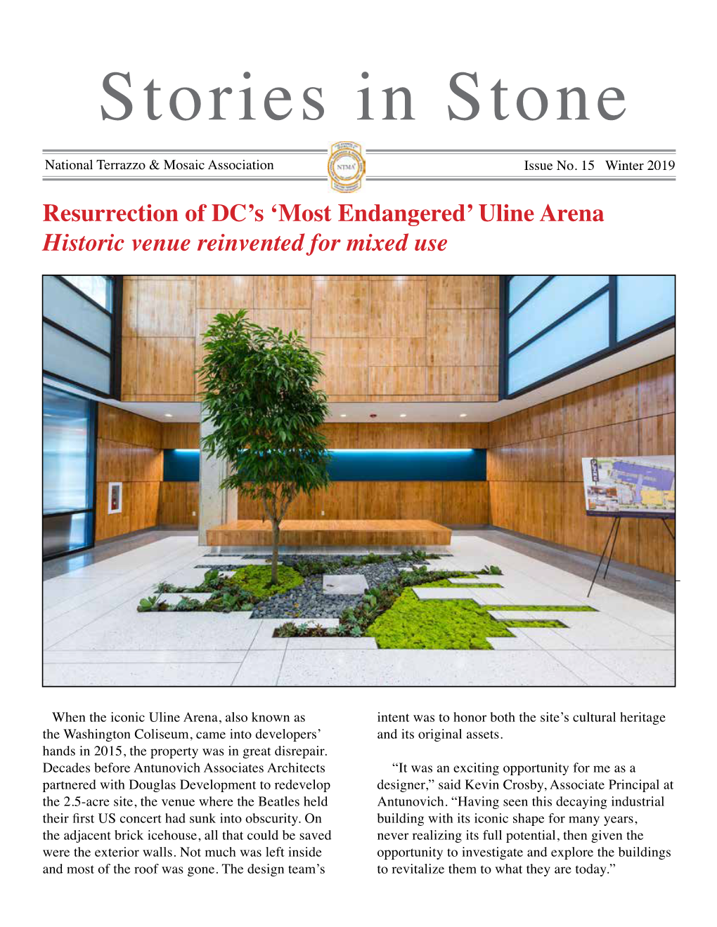 Stories in Stone National Terrazzo & Mosaic Association Issue No