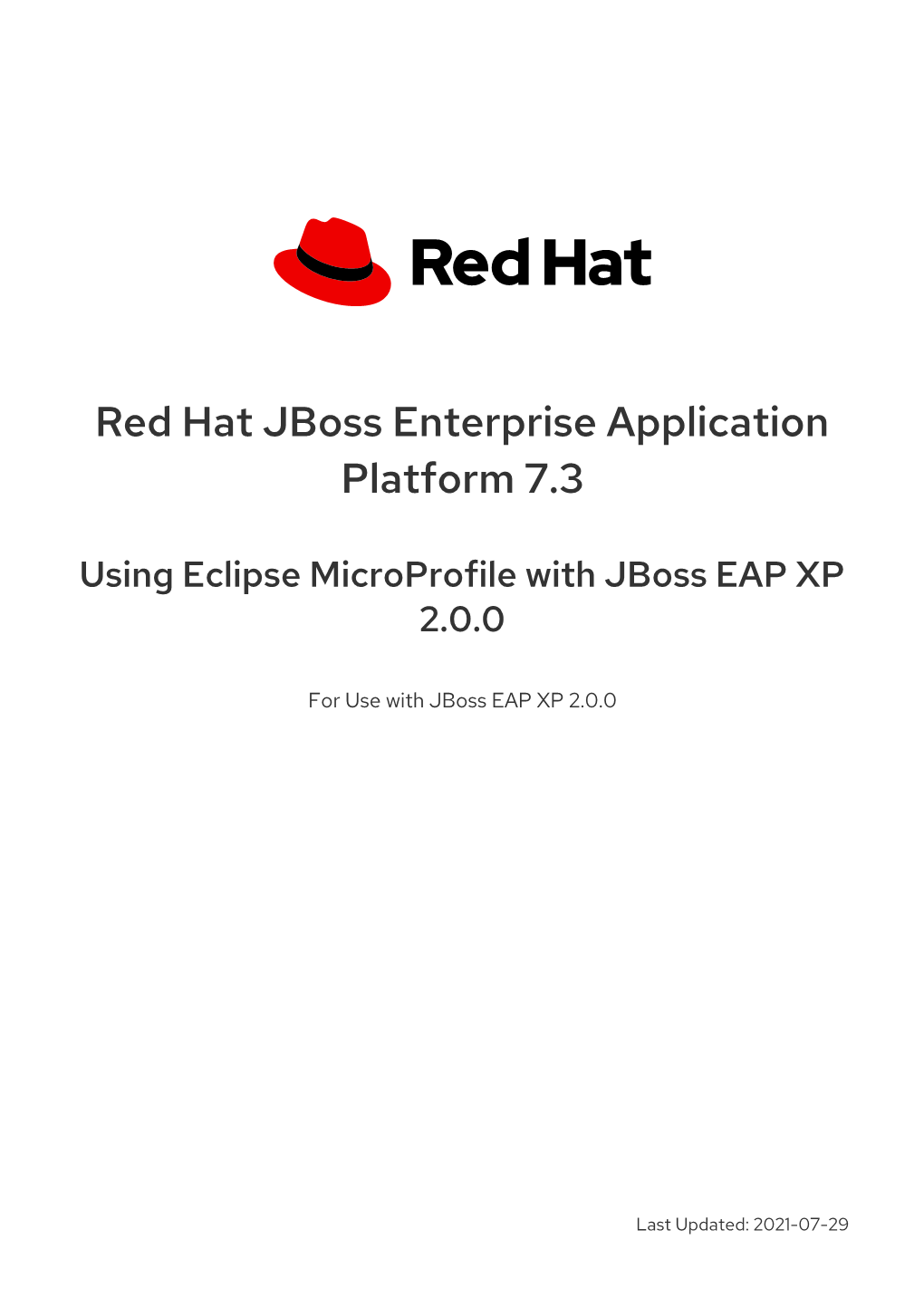 Using Eclipse Microprofile with Jboss EAP XP 2.0.0