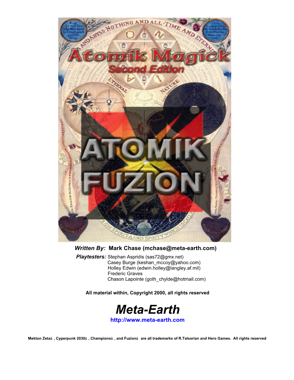 Atomik Magick 2Nd Edition