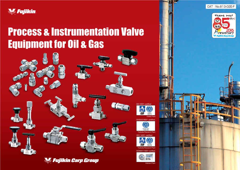 Process & Instrumentation Valve Equipment for Oil &