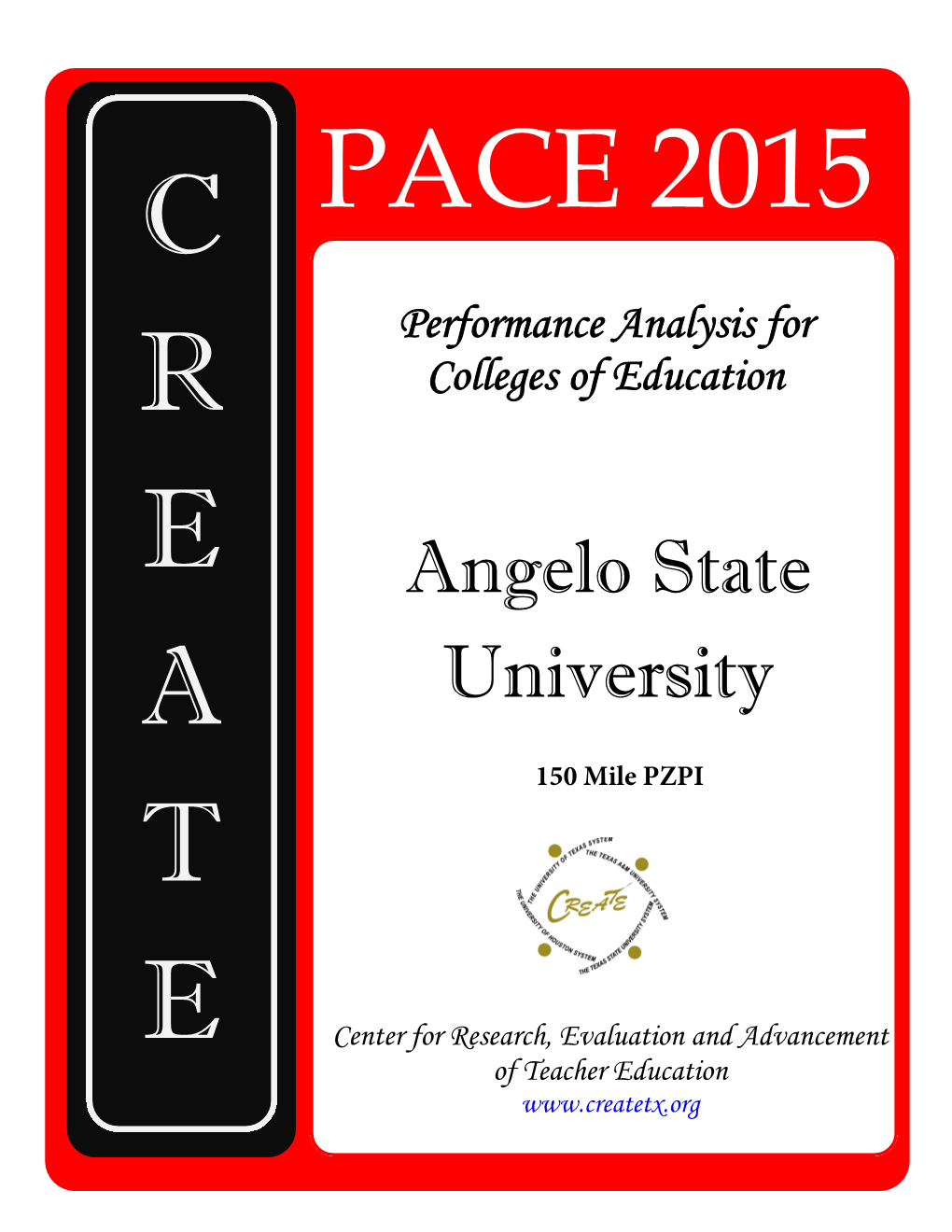 PACE 2015 Performance Analysis for R Colleges of Education