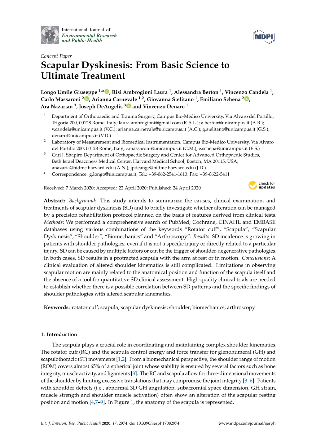 Scapular Dyskinesis: from Basic Science to Ultimate Treatment