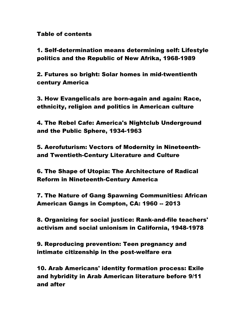 Lifestyle Politics and the Republic of New Afrika, 1968-1989