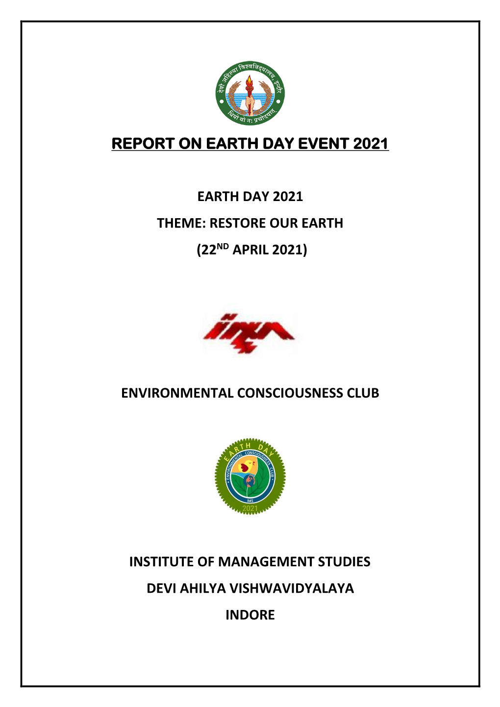 Report on Earth Day 2021