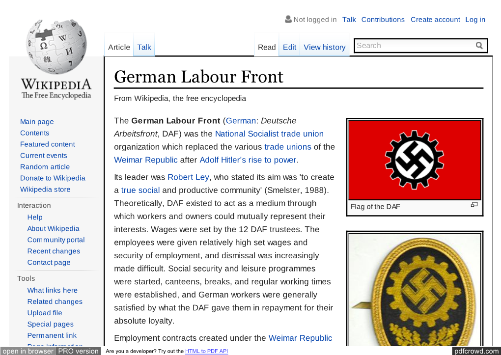 German Labour Front