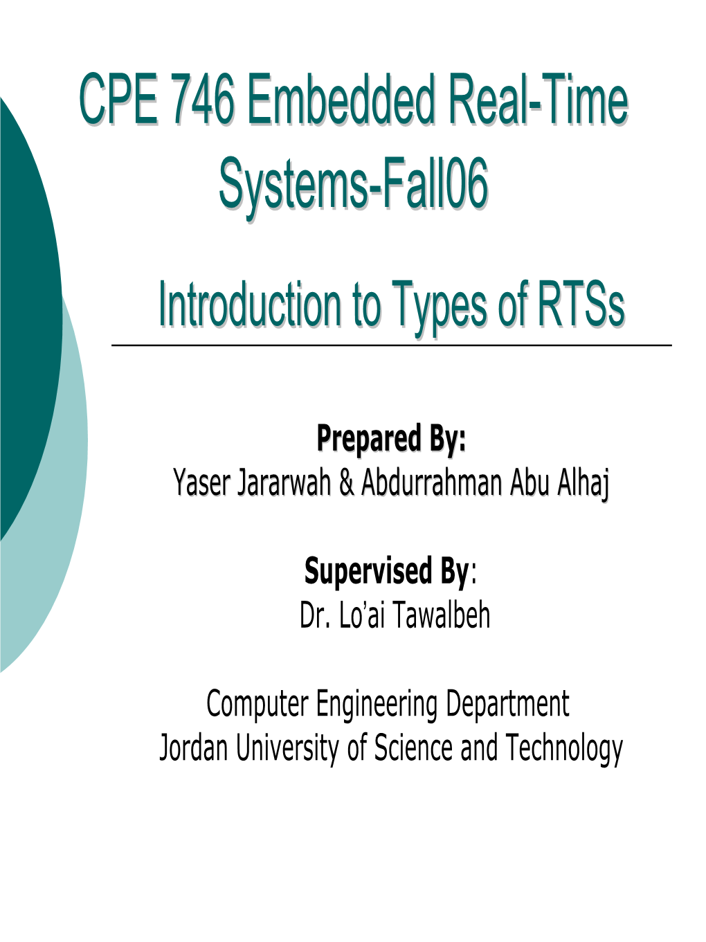 Embedded Systemssystems