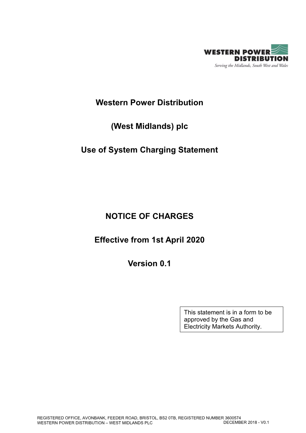 Western Power Distribution (West Midlands) Plc Use of System