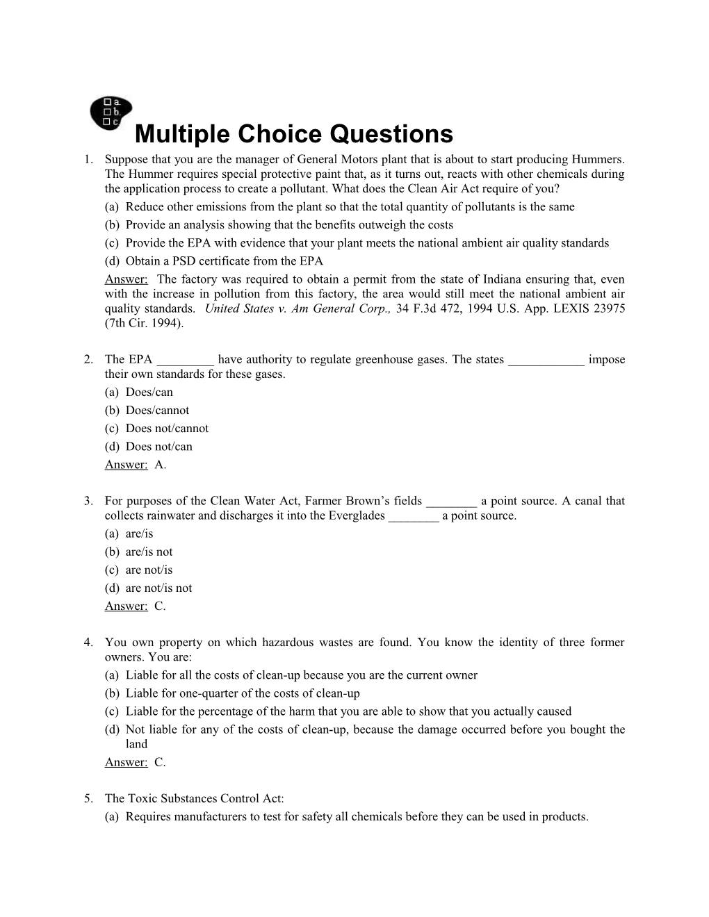 Multiple Choice Questions s7