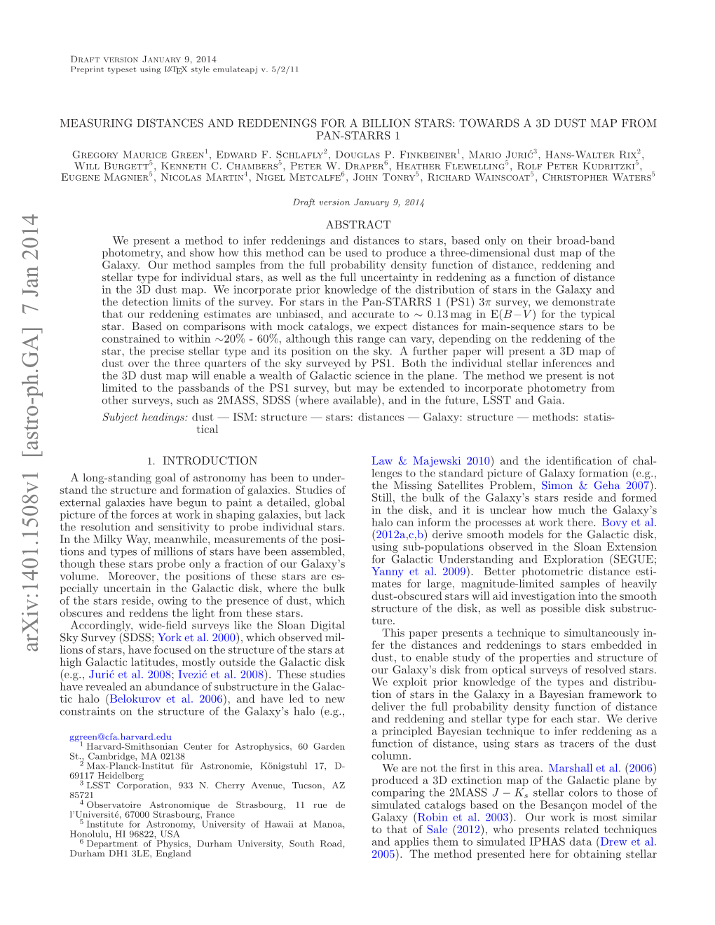 Measuring Distances and Reddenings for a Billion Stars: Towards a 3D