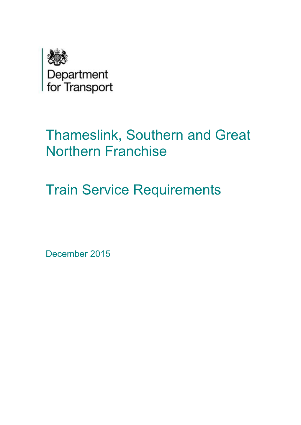 Thameslink, Southern and Great Northern Franchise Train Service