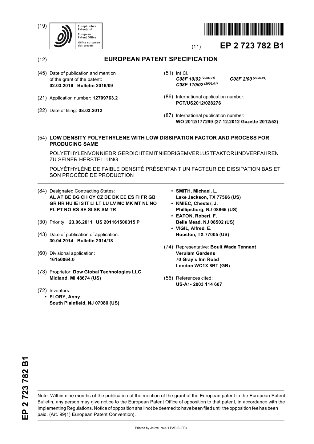 Low Density Polyethylene with Low Dissipation Factor