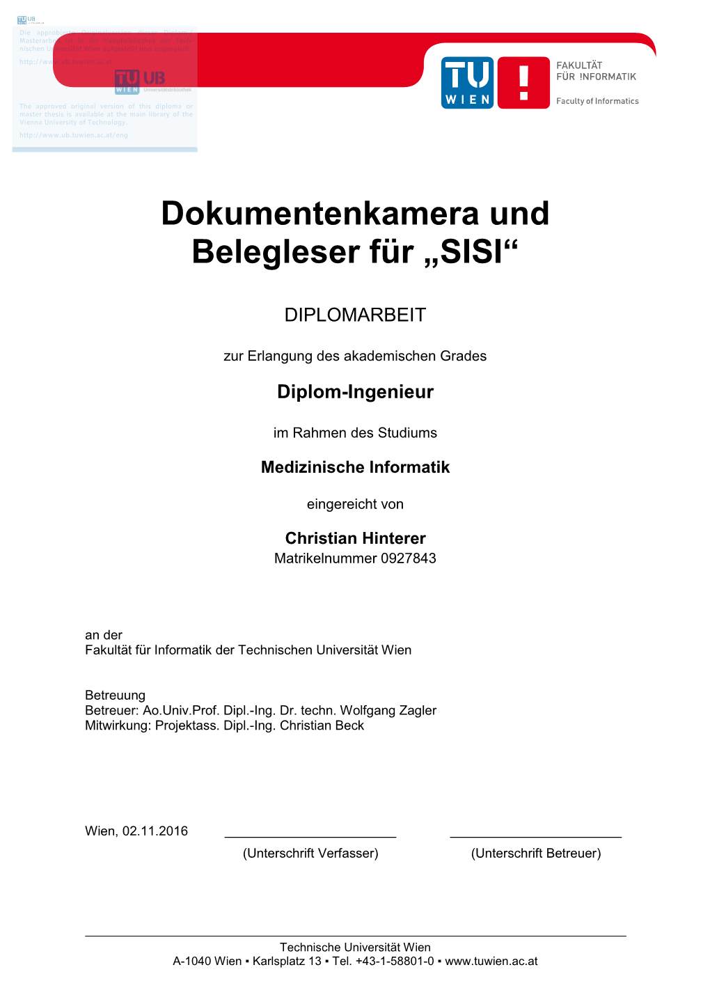 Dokumentenkamera Und Belegleser Für „SISI“
